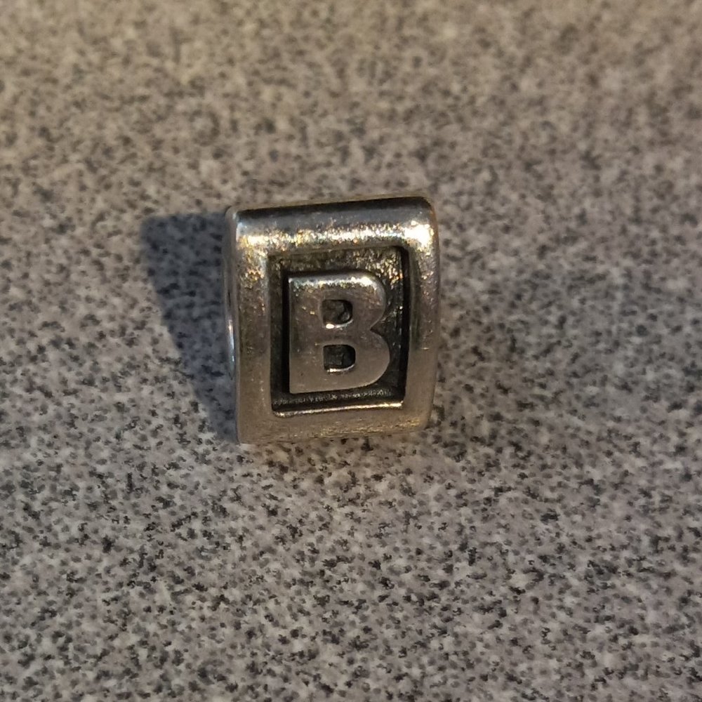 Sterling Silver "B" charm, Pandora